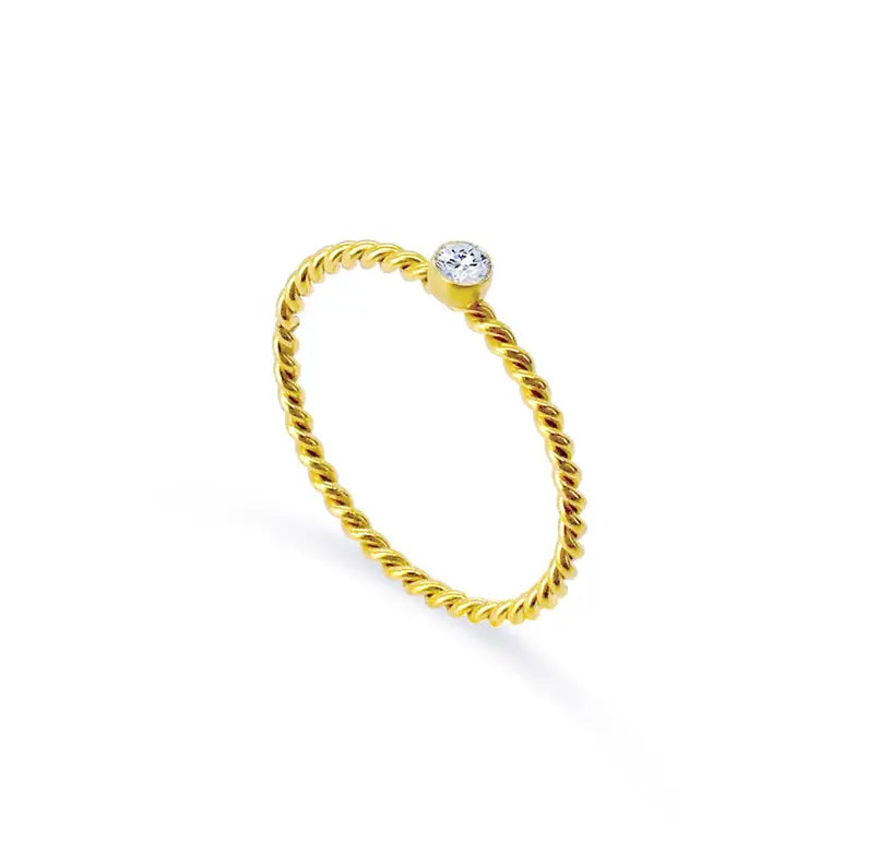 NAOMI TWIST SOLITAIRE RING - SAMPLE Mai Desiree