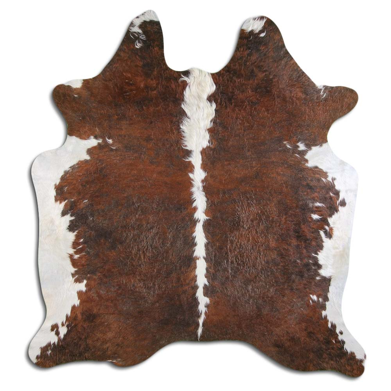 NATURAL HAIR ON COWHIDE EXOTIC WHITE BELLY BACKBONE MODA-DBK