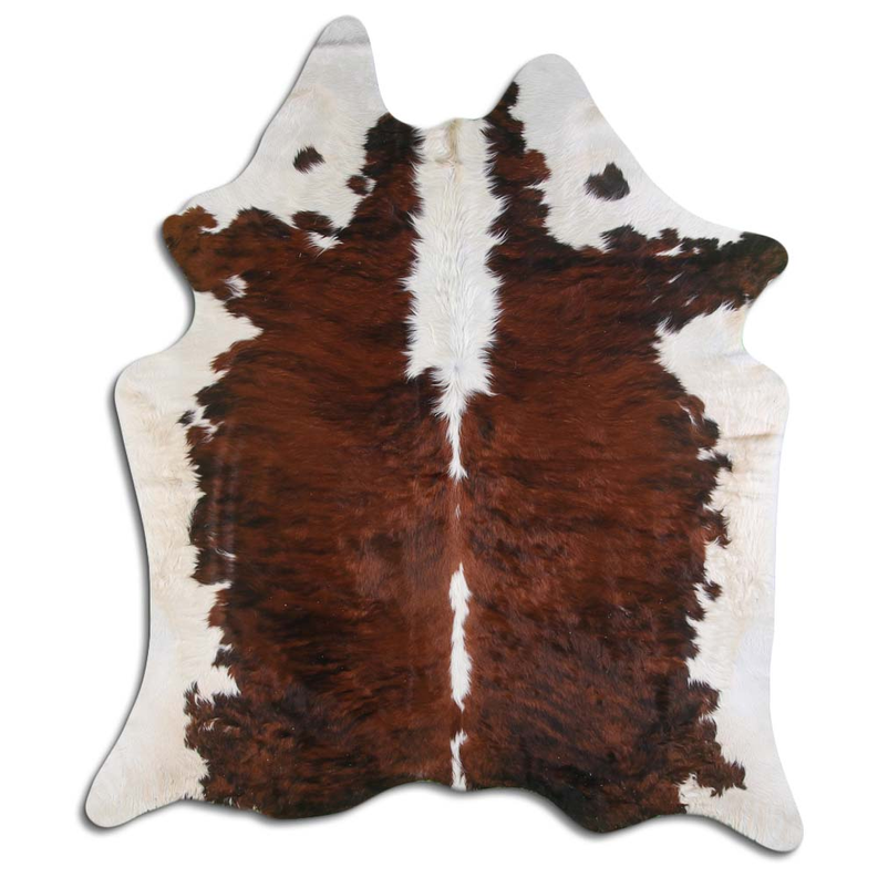NATURAL HAIR ON COWHIDE EXOTIC WHITE BELLY BACKBONE MODA-DBK