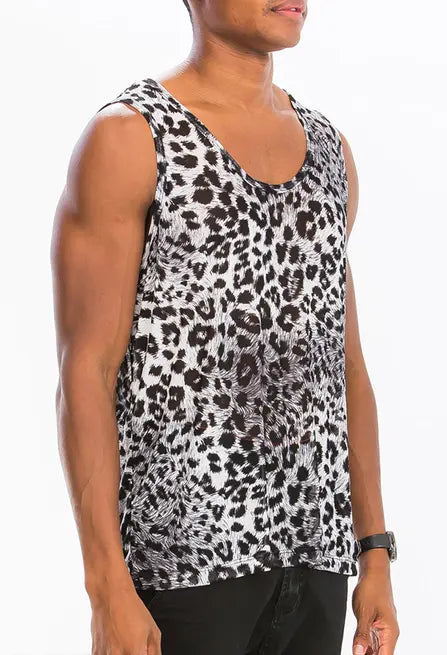 NEUTRAL LEOPARD SPOT TANK WEIV