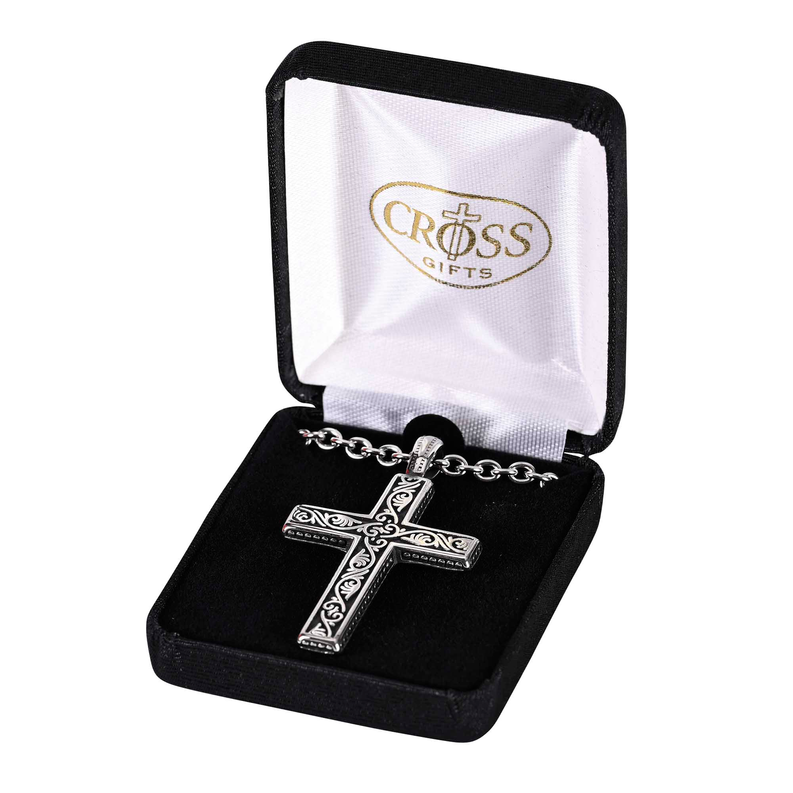 NK Stainless Steel Swirls Cross 24in Dicksons Inc
