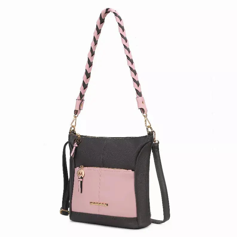 Nala Vegan Color-block Leather Women's Shoulder Bag MKF Collection by Mia K.