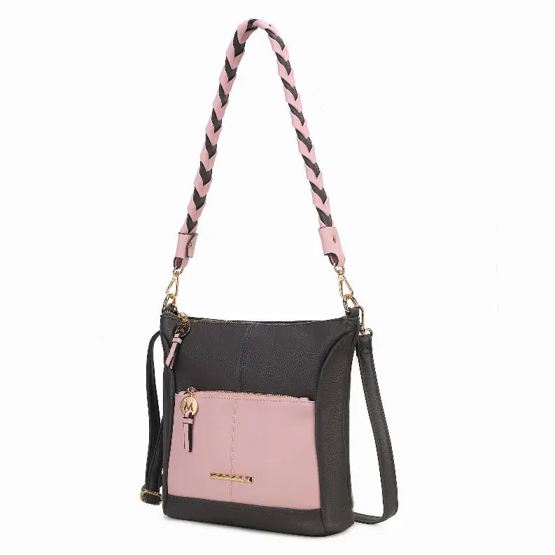 Nala Vegan Color-block Leather Women's Shoulder Bag MKF Collection by Mia K.