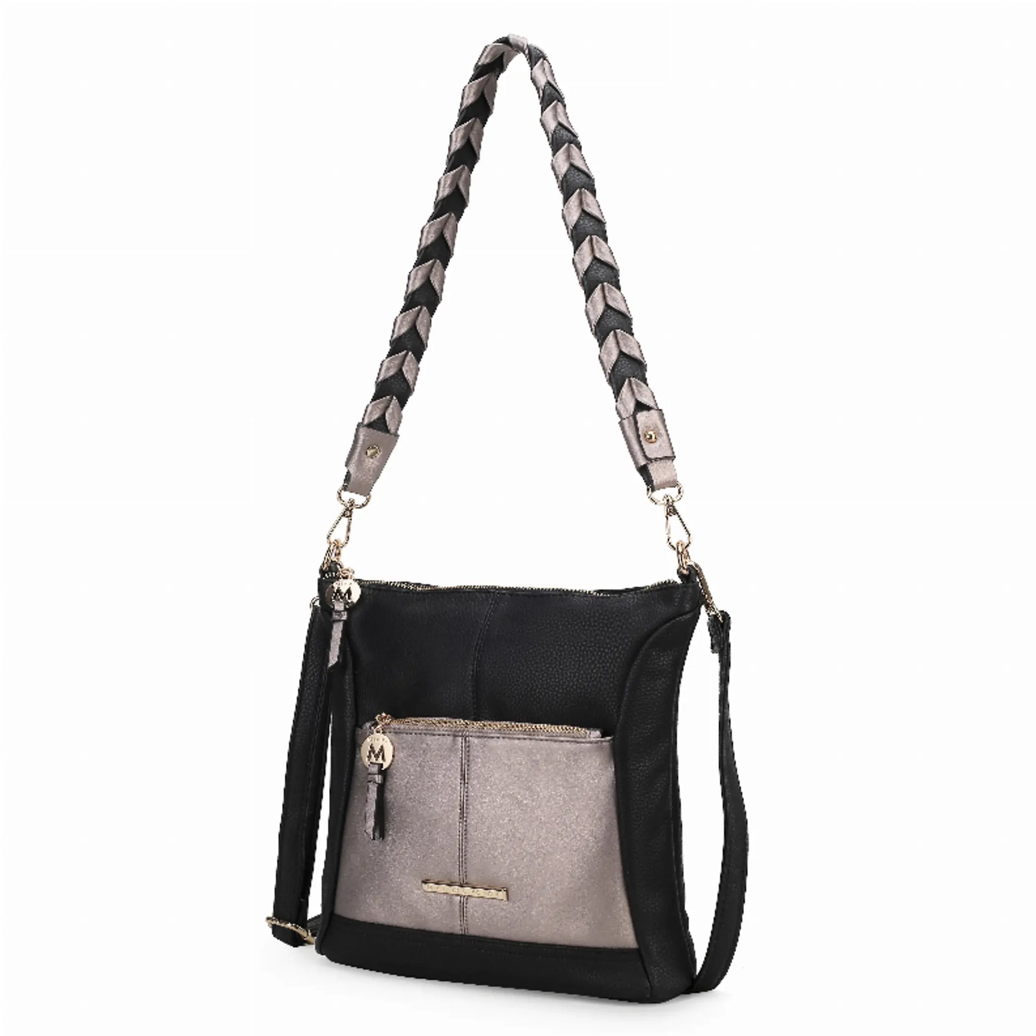 Nala Vegan Color-block Leather Women's Shoulder Bag MKF Collection by Mia K.