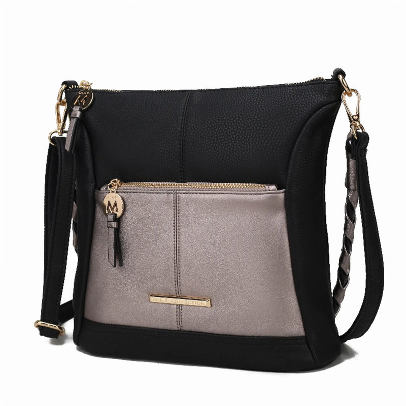 Nala Vegan Color-block Leather Women's Shoulder Bag MKF Collection by Mia K.