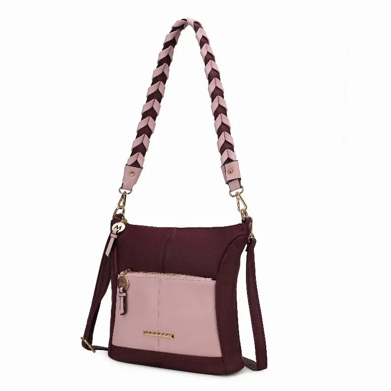 Nala Vegan Color-block Leather Women's Shoulder Bag MKF Collection by Mia K.