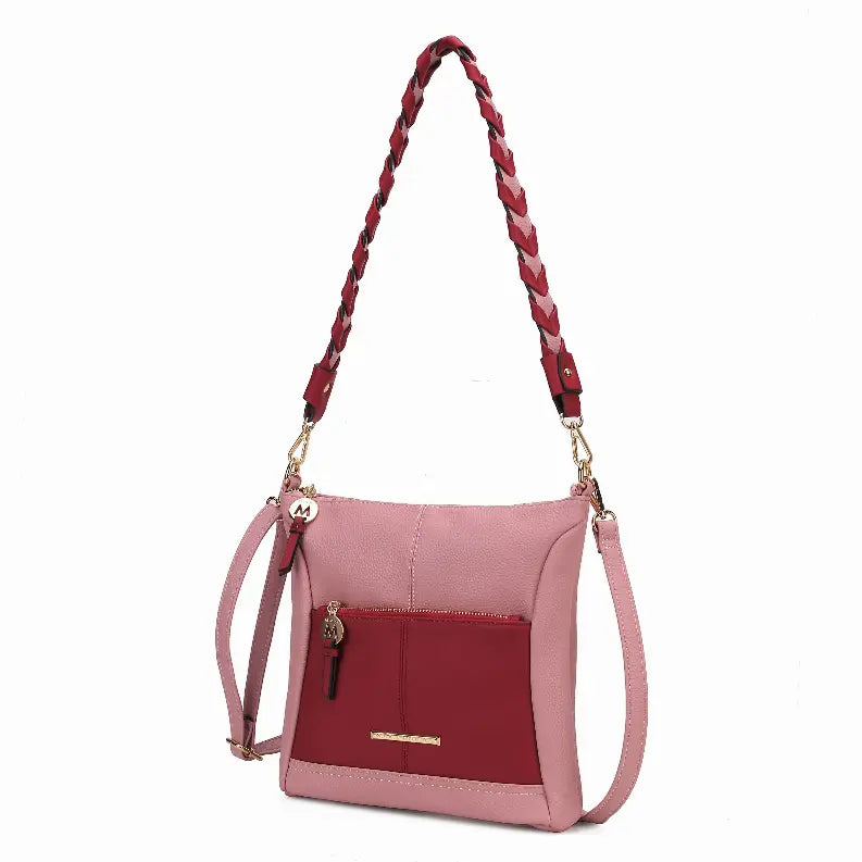 Nala Vegan Color-block Leather Women's Shoulder Bag MKF Collection by Mia K.