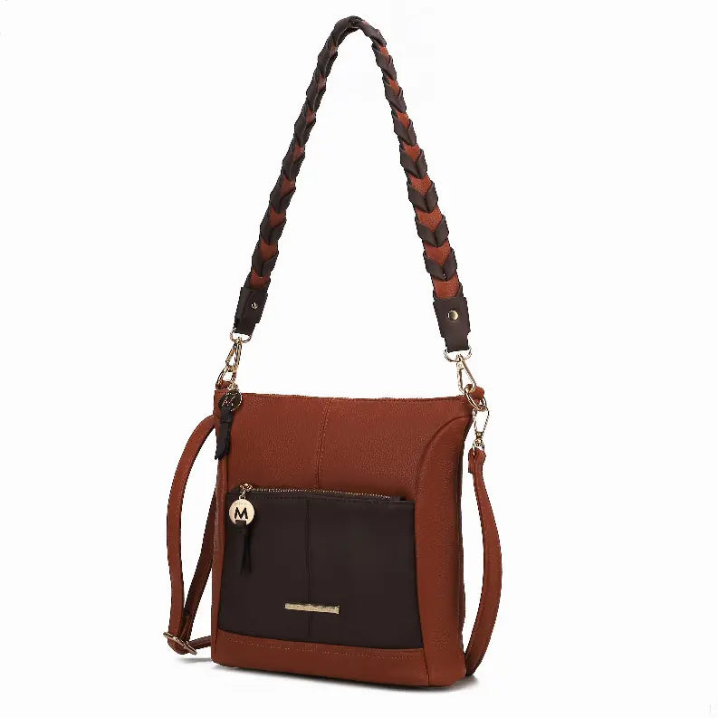 Nala Vegan Color-block Leather Women's Shoulder Bag MKF Collection by Mia K.