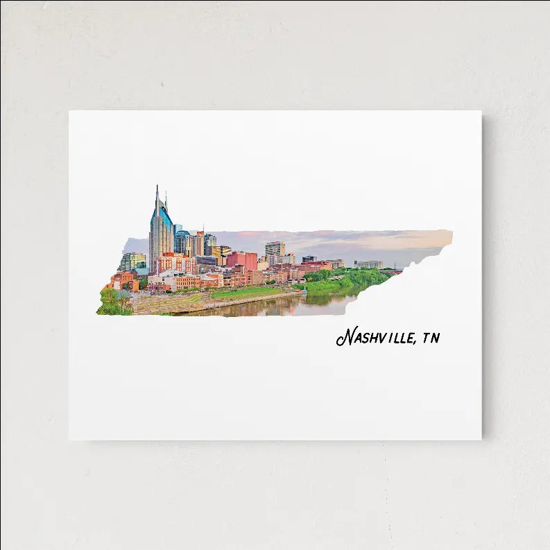 Nashville Skyline The Crafted Prints