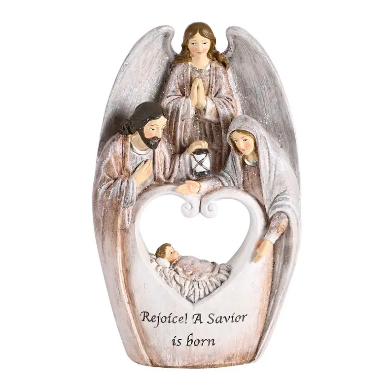 Nativity Holy Family Angel Heart 8.5H Dicksons Inc