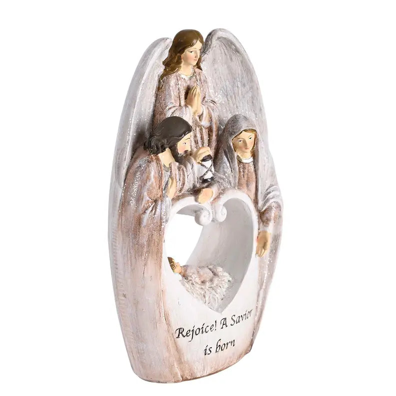 Nativity Holy Family Angel Heart 8.5H Dicksons Inc
