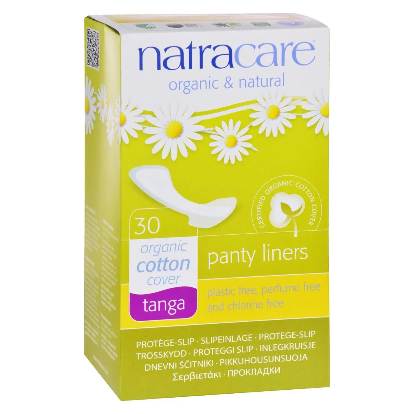 Natracare Natural Tanga Style Panty Liners - 30 Pack Natracare