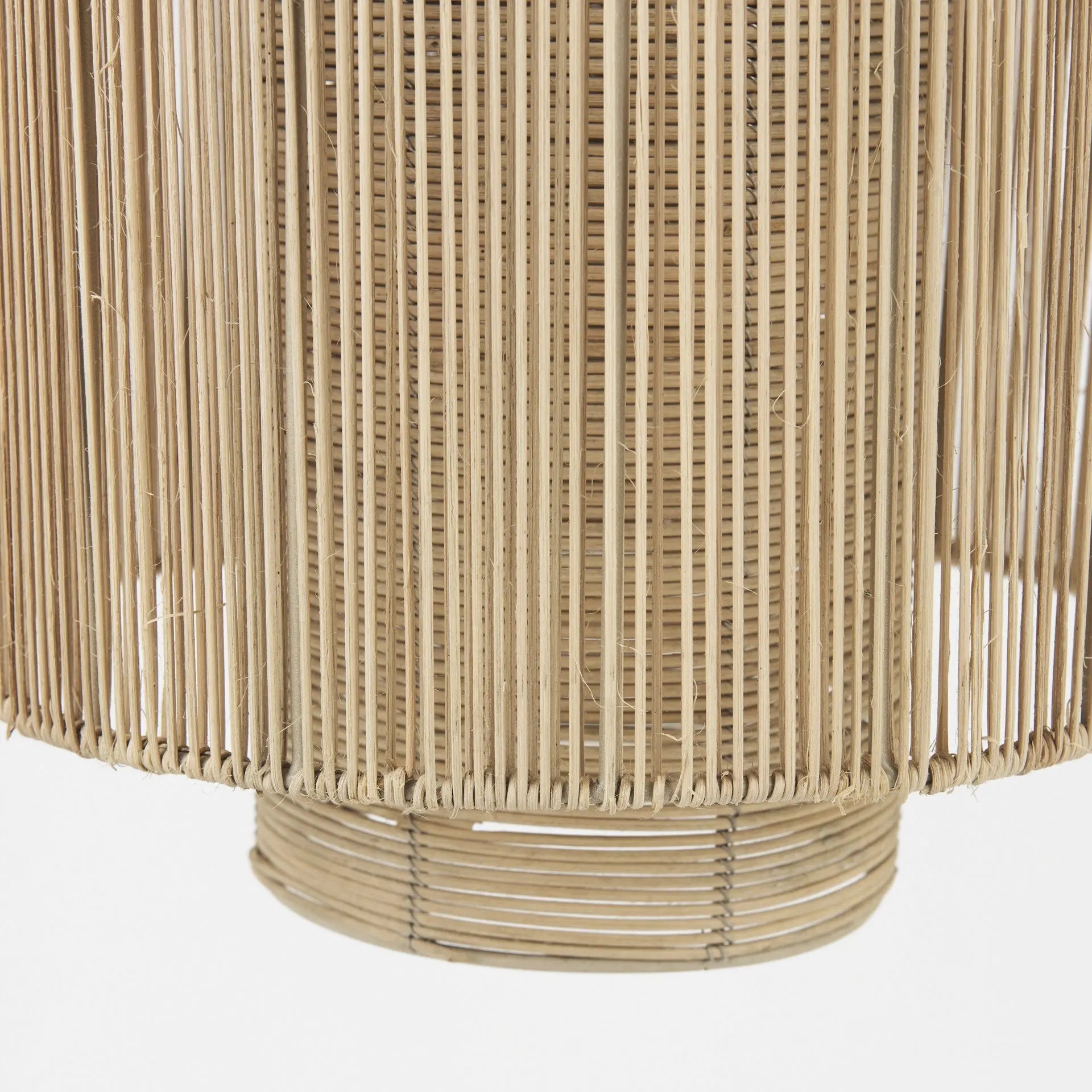 Natural Cane Cylindrical Hanging Pendant Light Homeroots Lighting