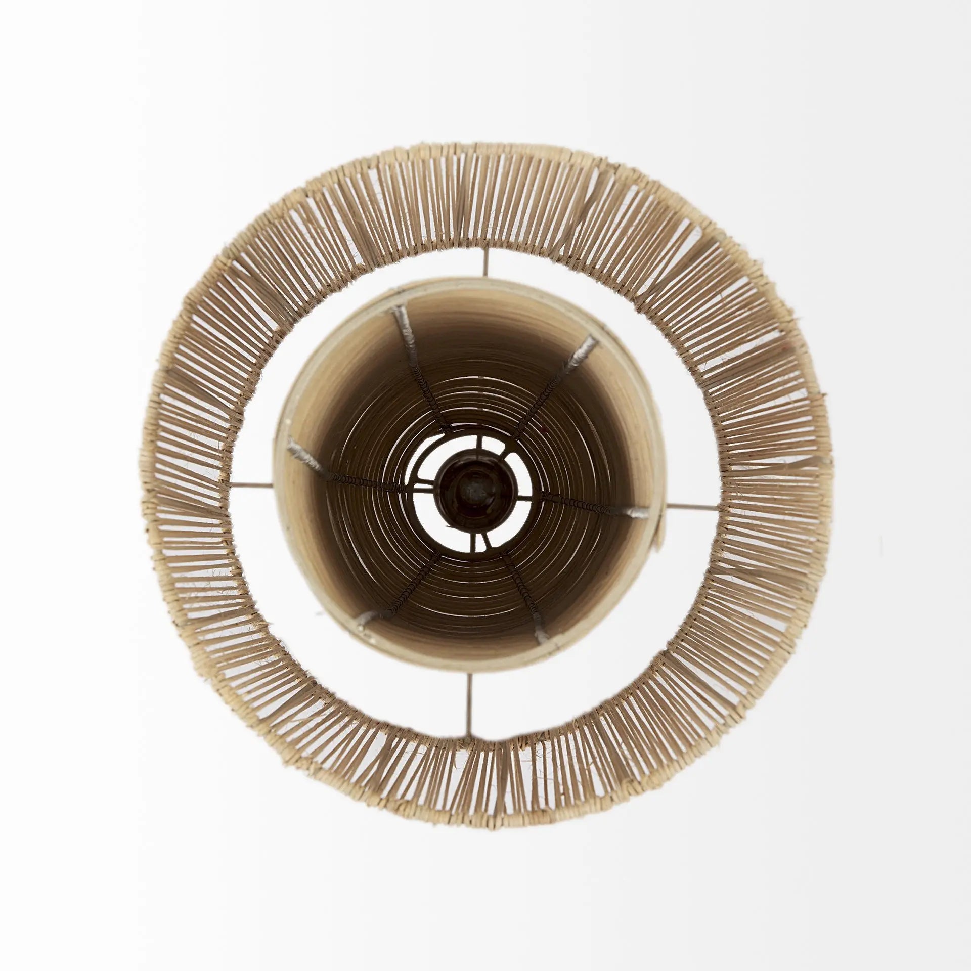 Natural Cane Cylindrical Hanging Pendant Light Homeroots Lighting