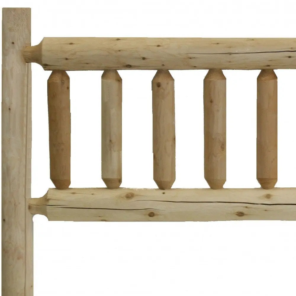 Natural Cedar Log Double Headboard - GreatEagleInc