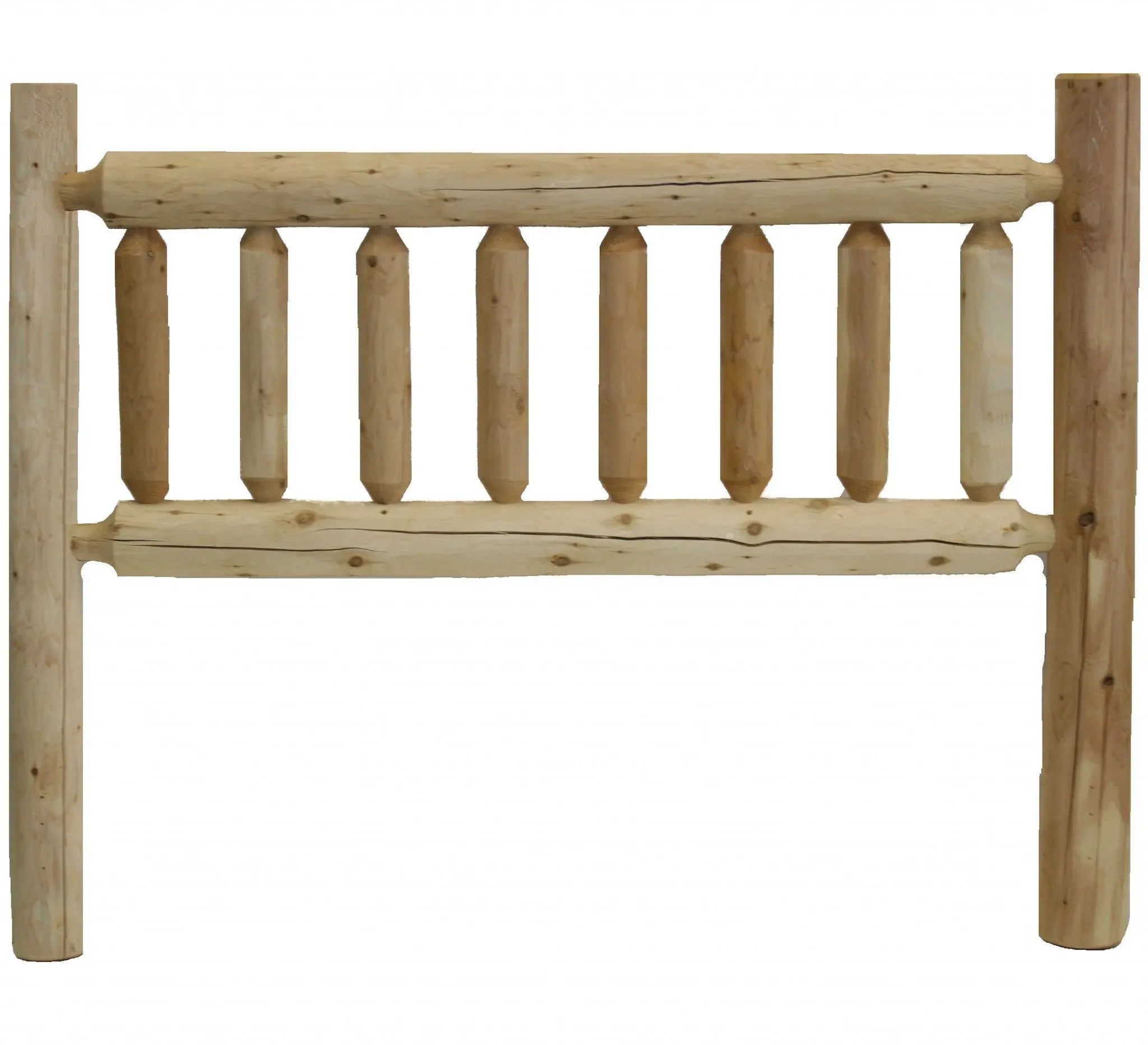 Natural Cedar Log Double Headboard - GreatEagleInc