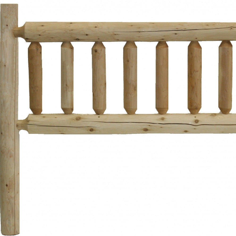 Natural Cedar Log Queen Headboard - GreatEagleInc