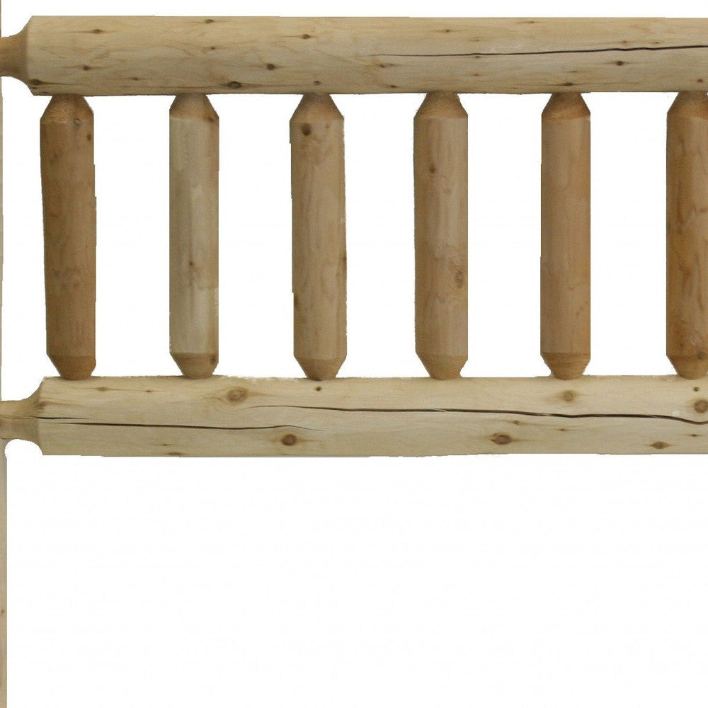 Natural Cedar Log Queen Headboard - GreatEagleInc