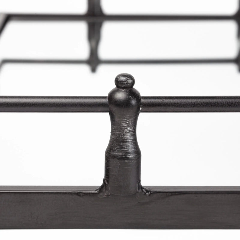 Natural Finish Metal With Mirrored Glass Bottom And Railing Handle Tray Homeroots Kitchen & Dining