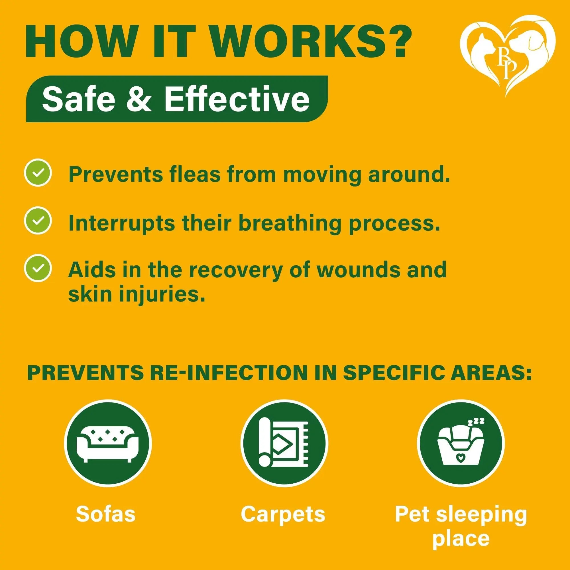 Natural Flea and Tick Home Spray for Dogs Cats & Ferret   Mosquito Bug Repellent & Carpet Flea Killer   Pet Pest Control & House Flea Treatment Indoor   Organic Prevention for Safe Beloved Pets