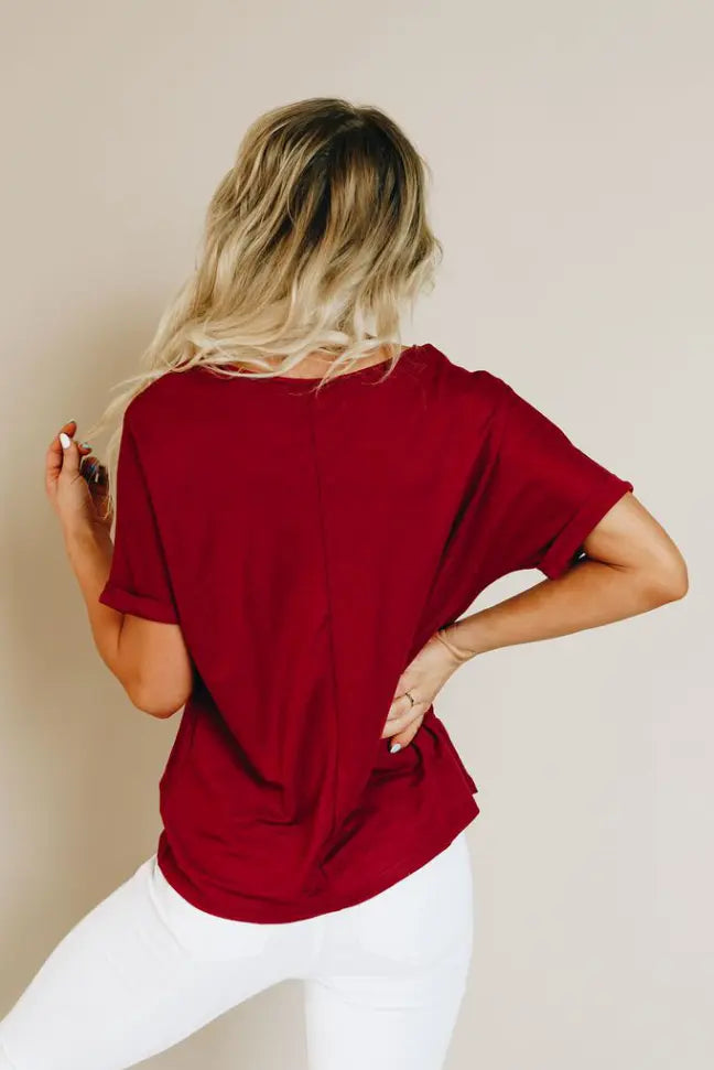 Natural Minded Twist Tee Stay Warm in Style