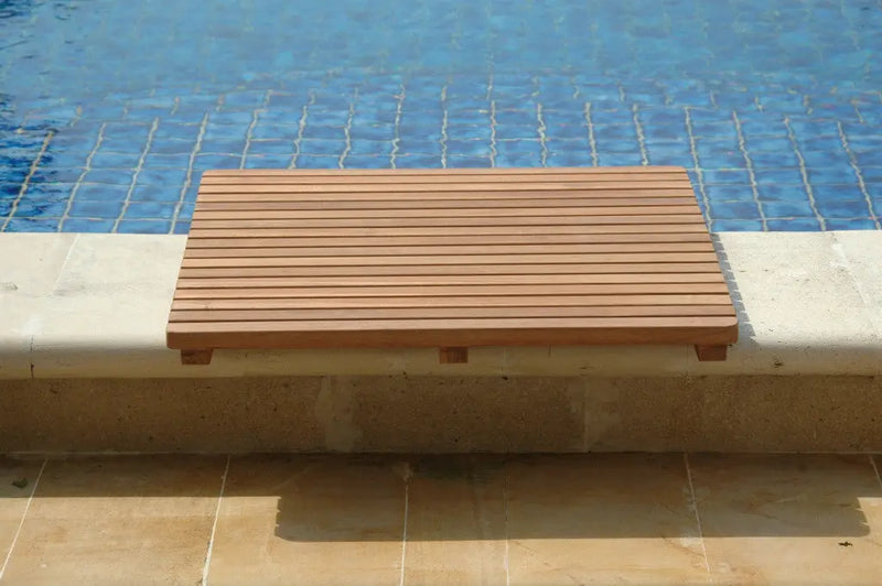 Natural Teak 24" Square Shower Mat Homeroots Bed & Bath