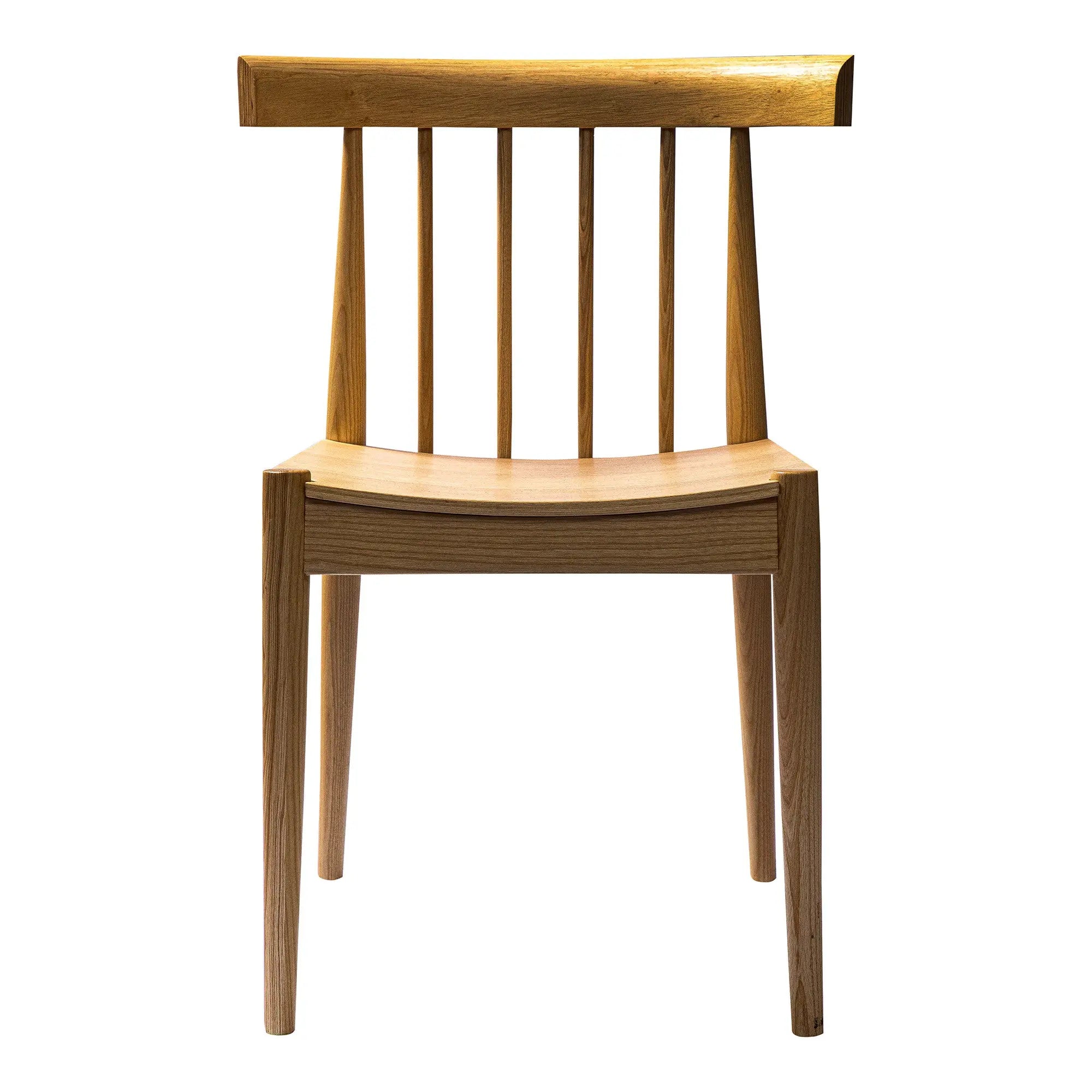 Natural Wood Slat Back Dining Side Chair Homeroots Kitchen & Dining