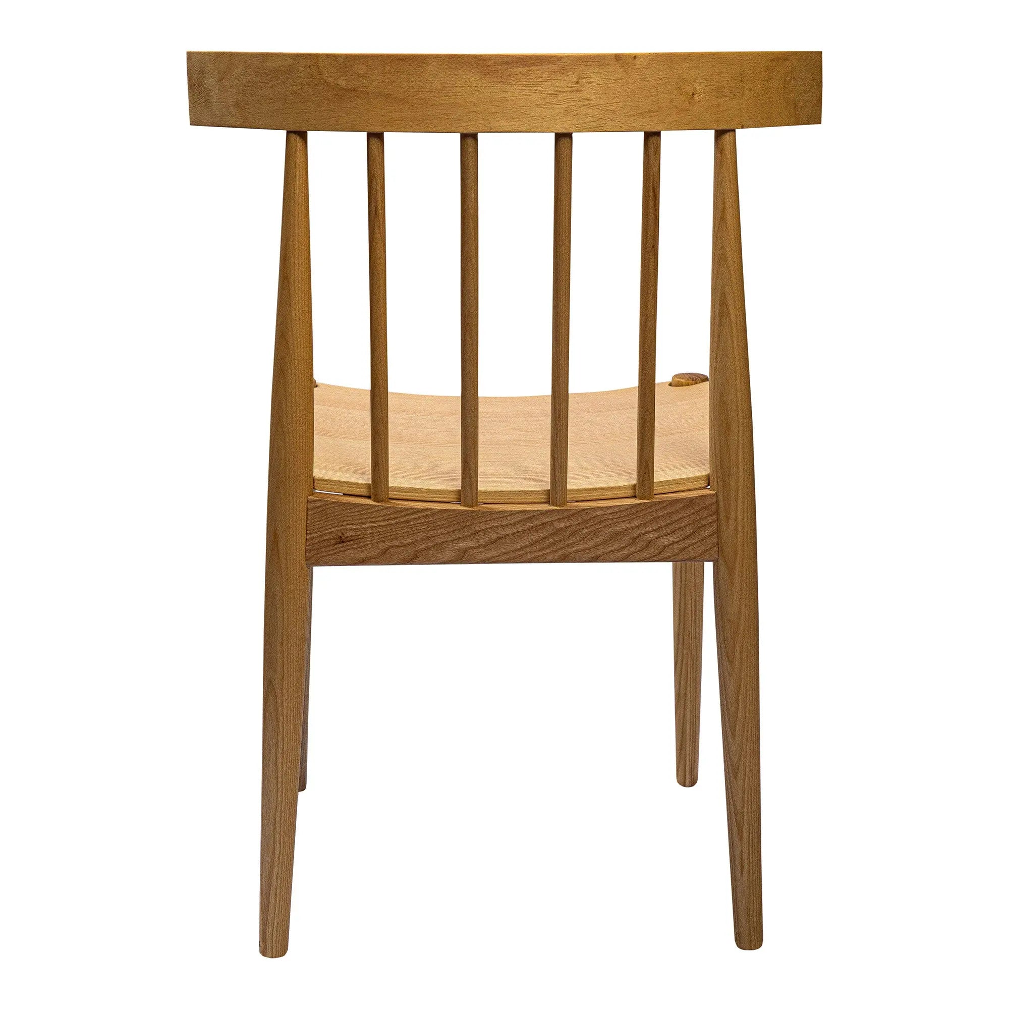 Natural Wood Slat Back Dining Side Chair Homeroots Kitchen & Dining