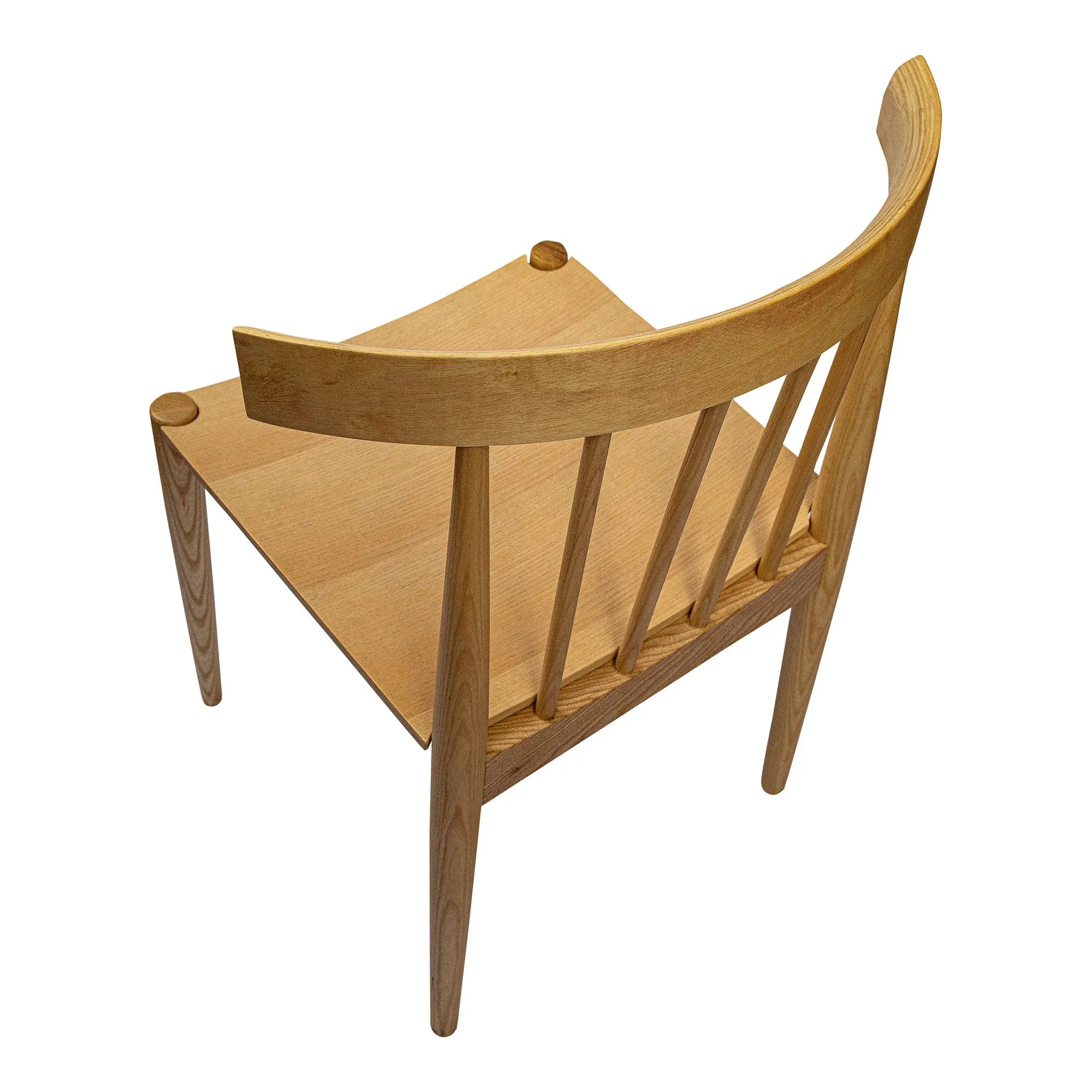 Natural Wood Slat Back Dining Side Chair Homeroots Kitchen & Dining