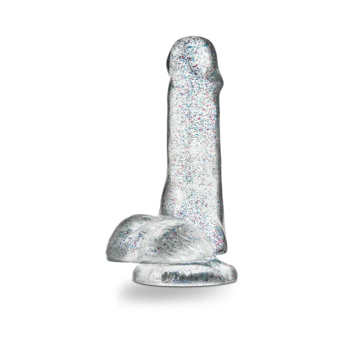 Naturally Yours 6in Glitter Cock Clear Blush