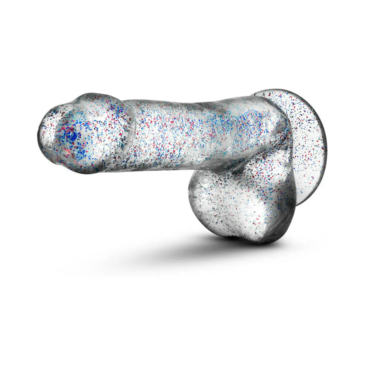 Naturally Yours 6in Glitter Cock Clear Blush