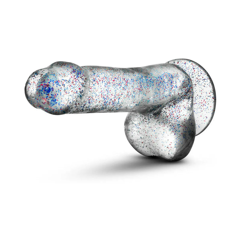 Naturally Yours 6in Glitter Cock Clear Blush