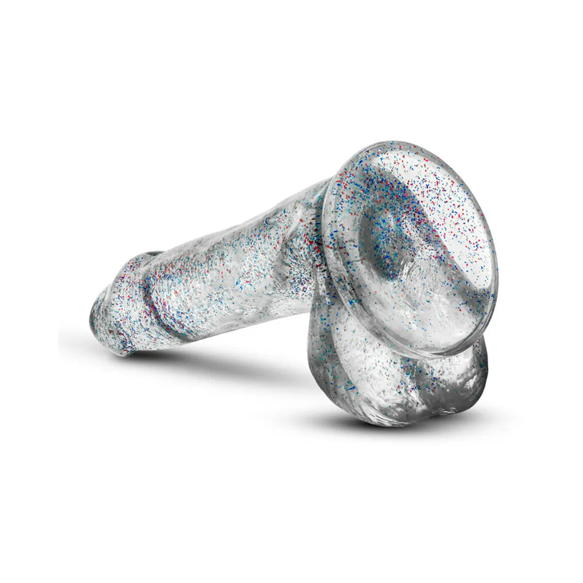 Naturally Yours 6in Glitter Cock Clear Blush