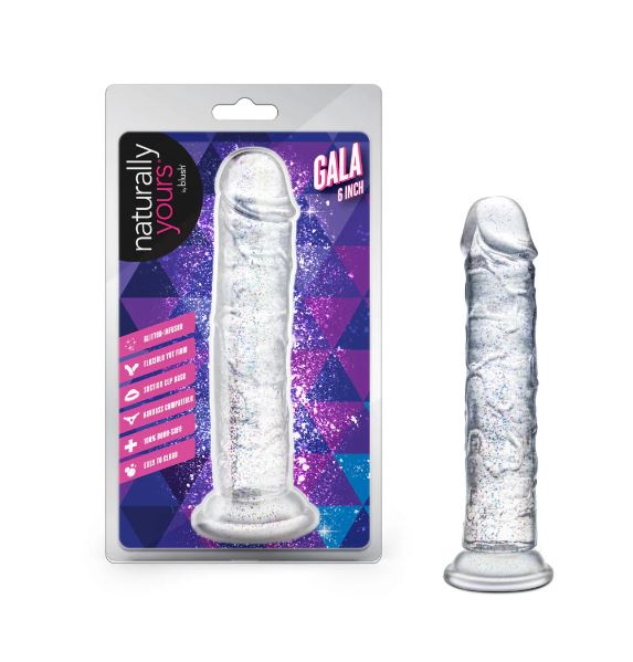 Naturally Yours Gala 6in Sparkling Clear Blush Novelties