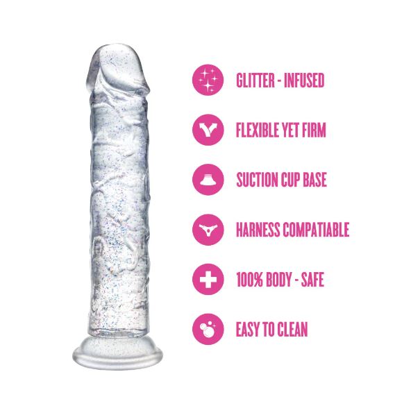 Naturally Yours Gala 6in Sparkling Clear Blush Novelties