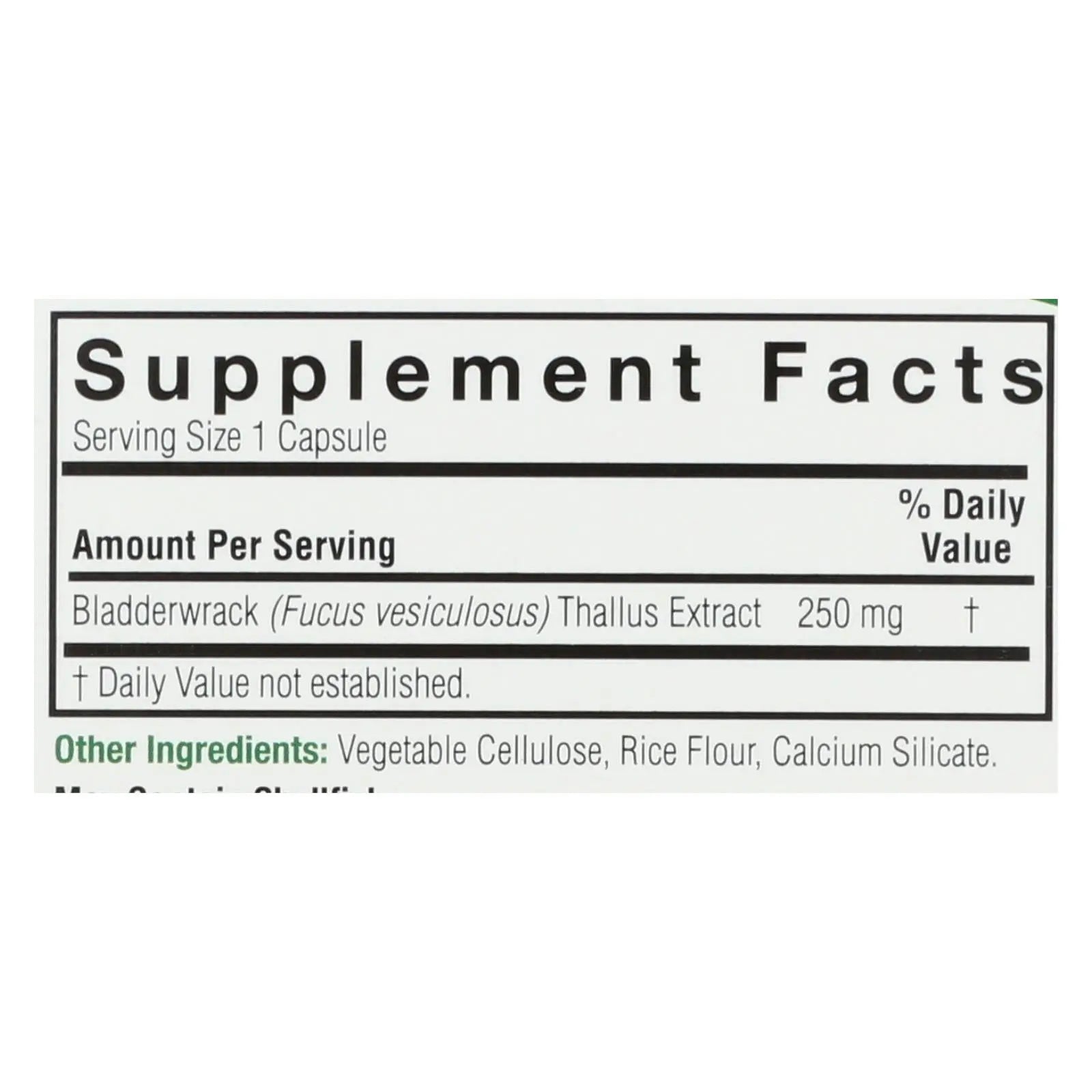 Nature's Answer - Bladderwrack Thallus - 90 Vegetarian Capsules Nature's Answer