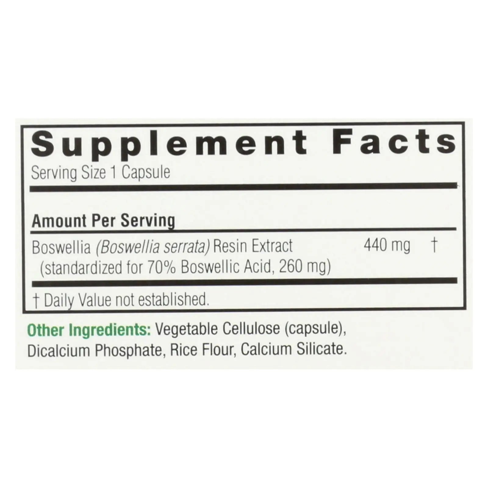 Nature's Answer - Boswellia Extract - 90 Vegetarian Capsules Nature's Answer