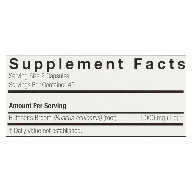Nature's Answer - Butcher's Broom Root - 90 Vegetarian Capsules Nature's Answer