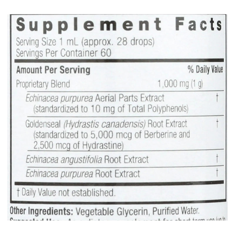 Nature's Answer - Echinacea And Goldenseal Alcohol Free - 2 Fl Oz Nature's Answer