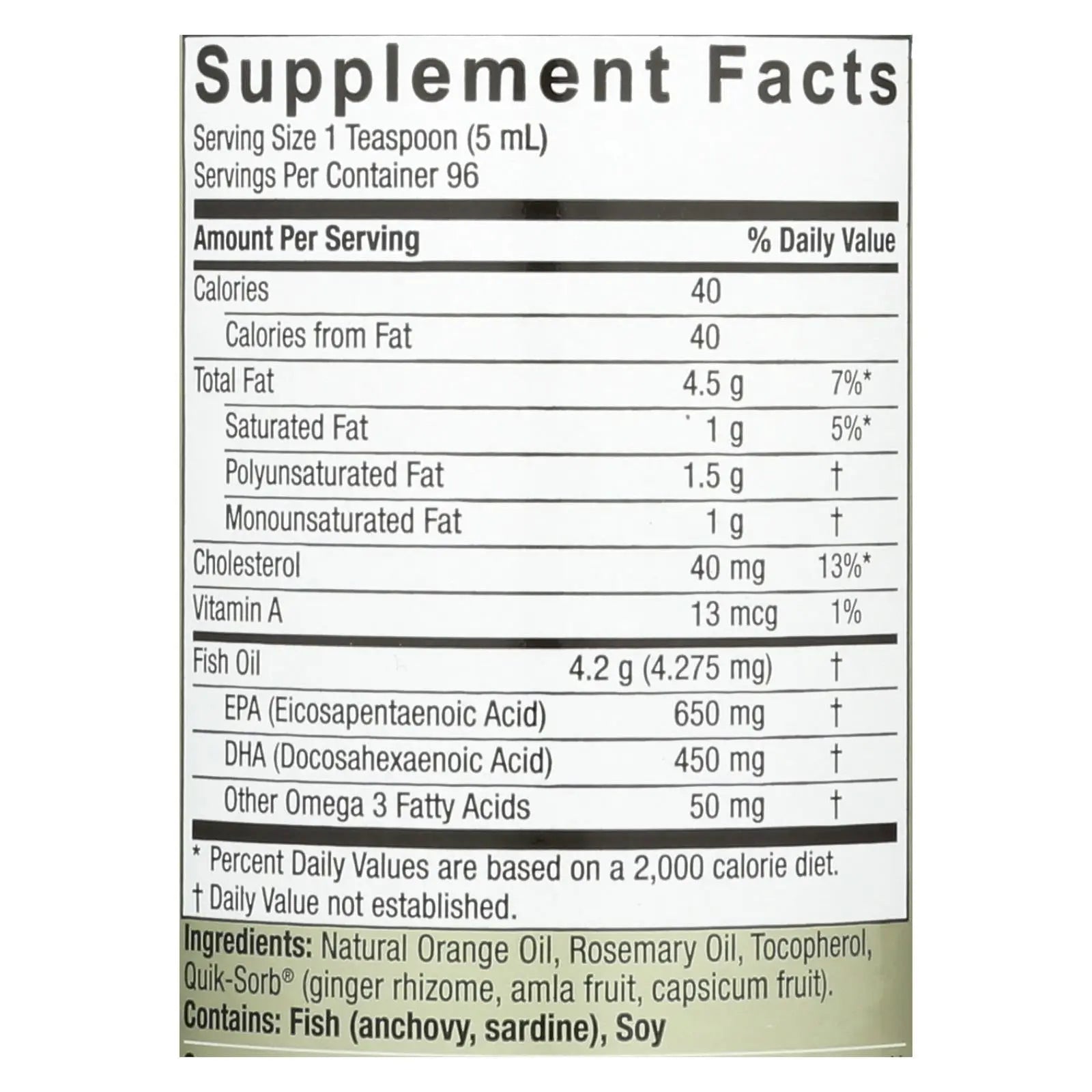 Nature's Answer - Liquid Omega-3 Fish Oil - 16 Fl Oz Nature's Answer