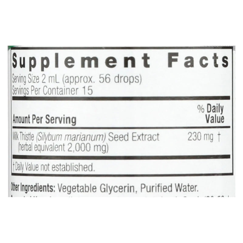 Nature's Answer - Milk Thistle Seed Alcohol Free - 1 Fl Oz Nature's Answer