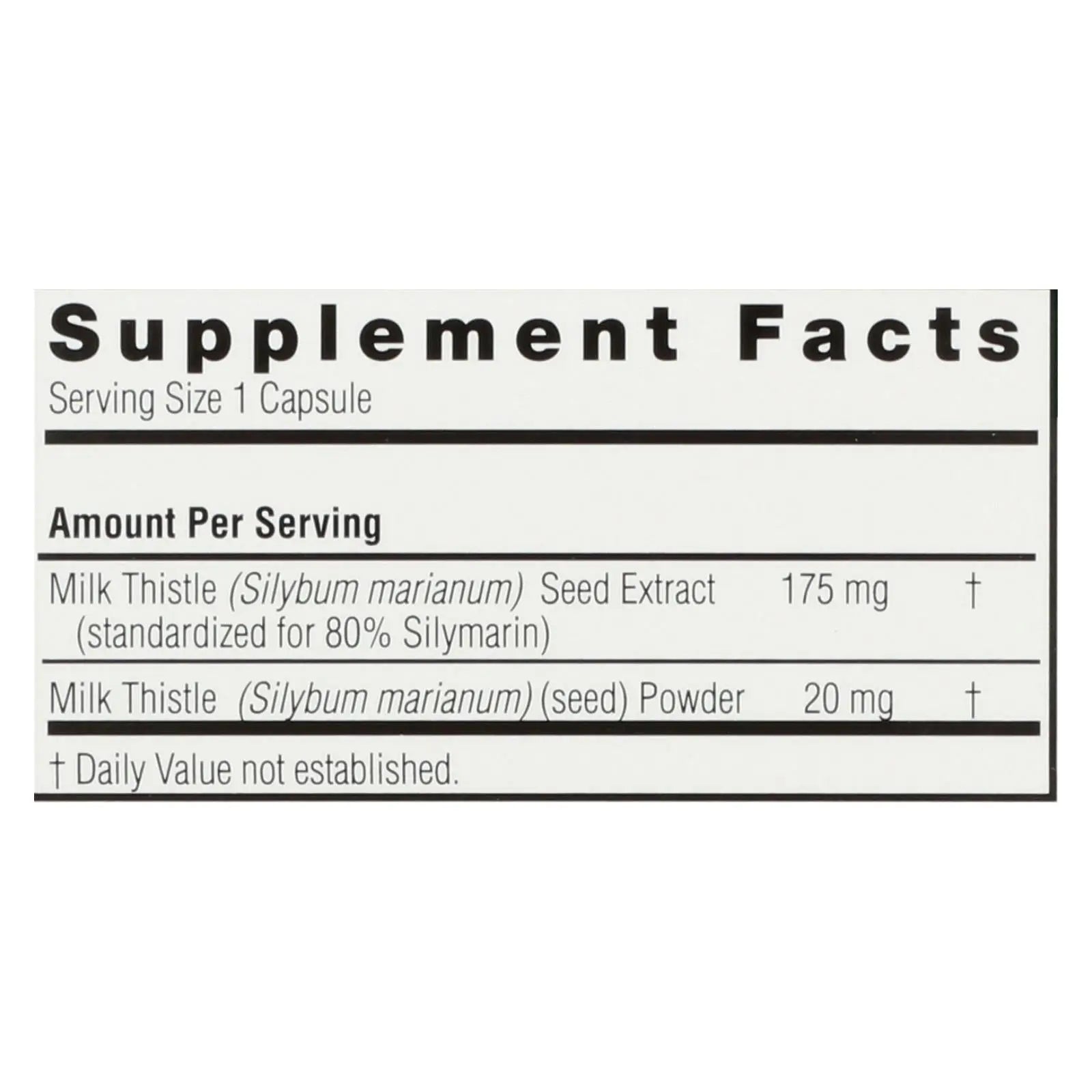 Nature's Answer - Milk Thistle Seed Extract - 120 Vegetarian Capsules Nature's Answer
