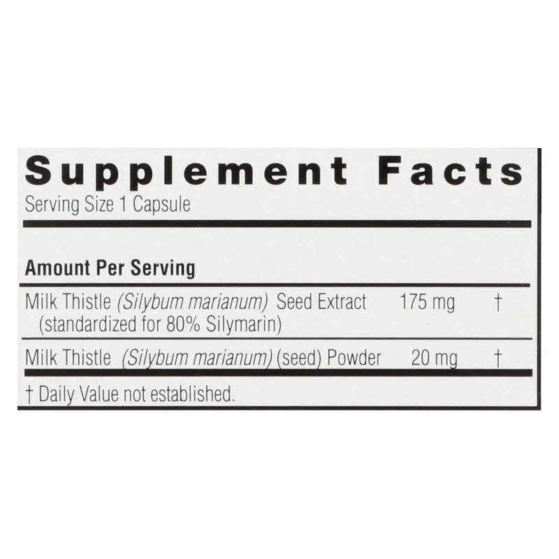 Nature's Answer - Milk Thistle Seed Extract - 120 Vegetarian Capsules Nature's Answer