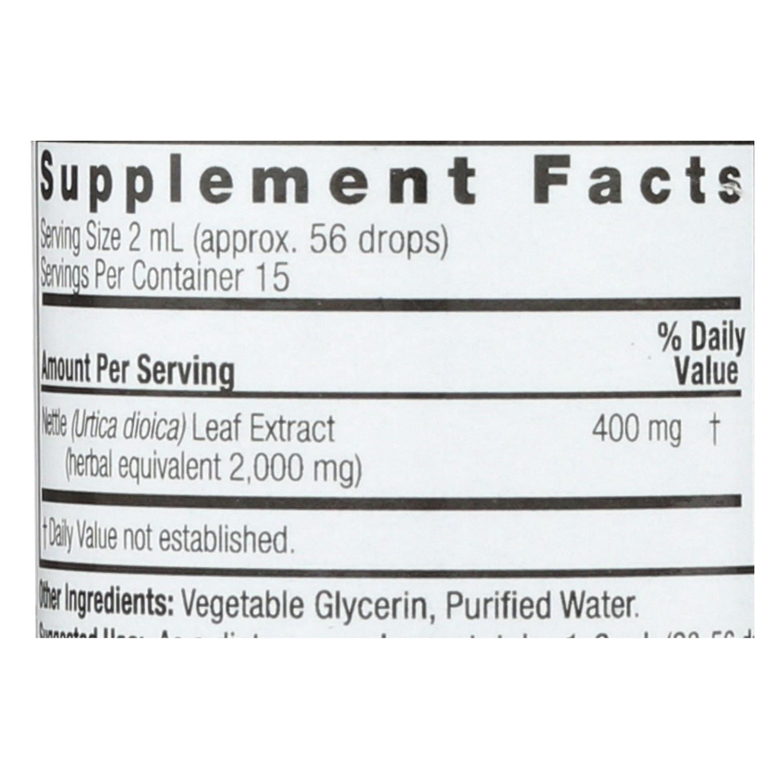Nature's Answer - Nettle Leaf Alcohol Free - 1 Fl Oz Nature's Answer