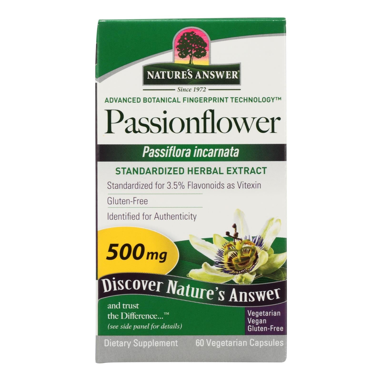 Nature's Answer - Passionflower Extract - 60 Vegetarian Capsules Nature's Answer