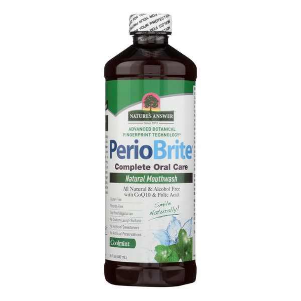 Nature's Answer - Periowash Mouthwash Alcohol-free Cool Mint - 16 Fl Oz Nature's Answer