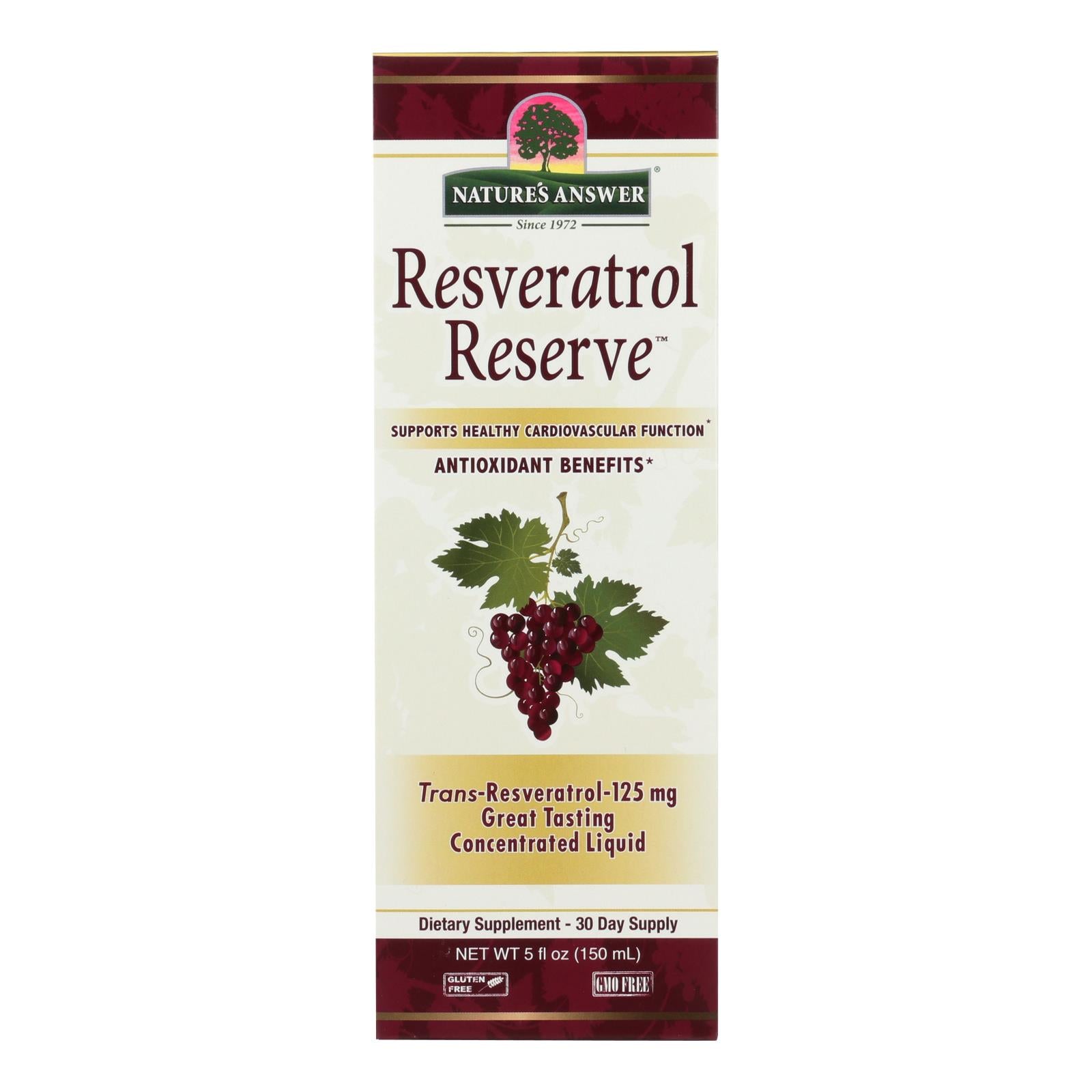 Nature's Answer - Resveratrol Reserve Alcohol Free - 5 Fl Oz Nature's Answer