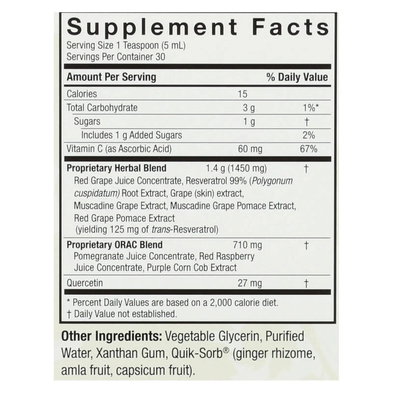 Nature's Answer - Resveratrol Reserve Alcohol Free - 5 Fl Oz Nature's Answer