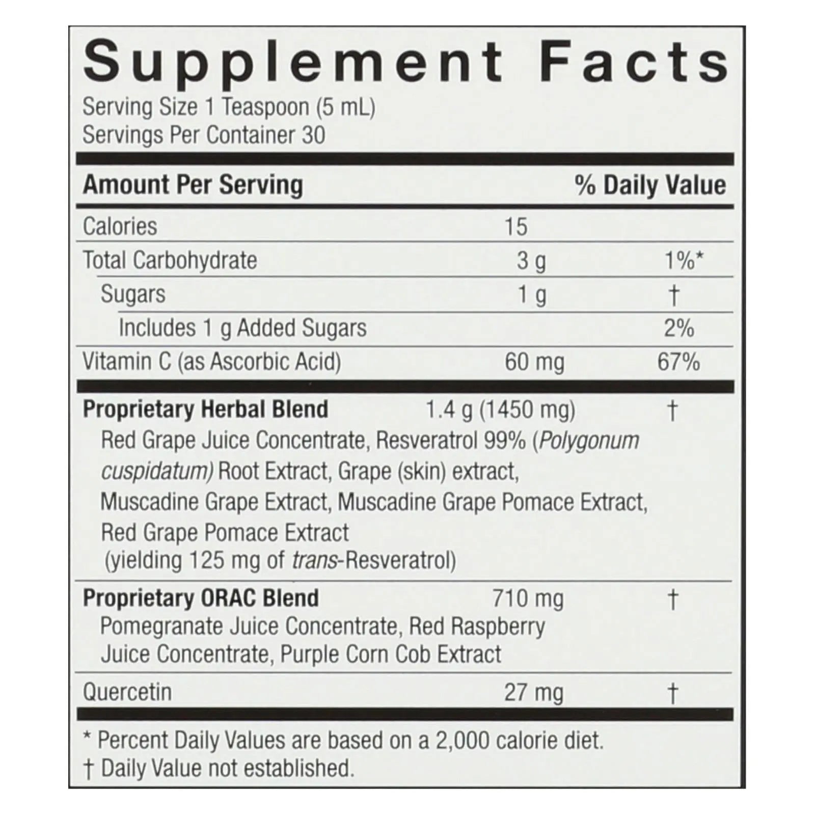 Nature's Answer - Resveratrol Reserve Alcohol Free - 5 Fl Oz Nature's Answer