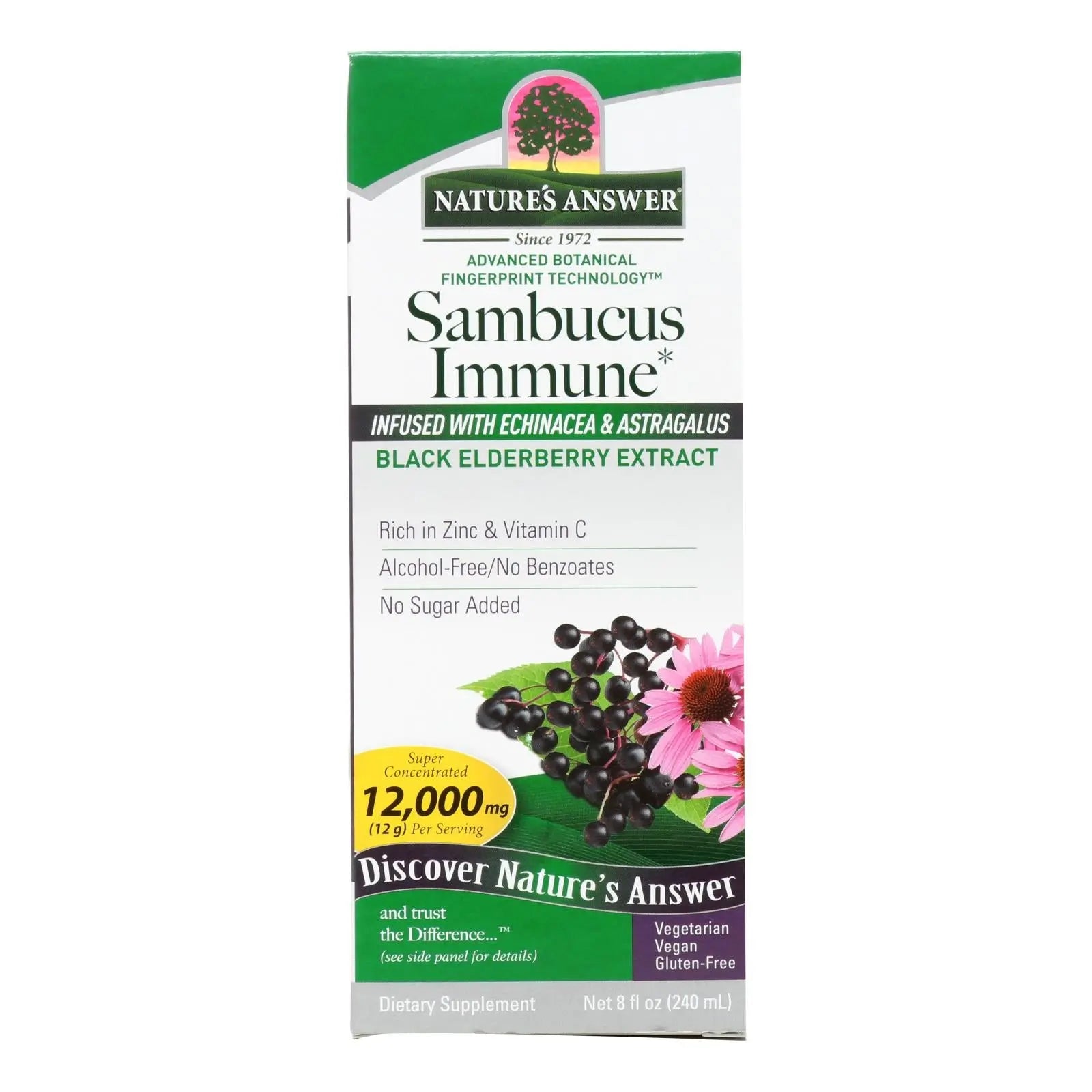 Nature's Answer - Sambucus Immune Support - 8 Oz - GreatEagleInc